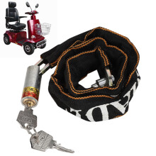 KooingTech Mobility Scooter Lock, Bike Chain Lock with Key for Mobility Scooter Electric Bikes Wheelchair