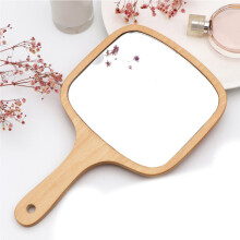 Ergonomic Handle Hand Mirror with Handle Oversized Reflection Area Professional Black