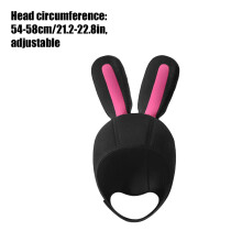 Fun Cartoon Design Snorkeling Hood with Elastic Nylon Texture Comfortable Rose red with