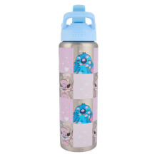 Lilo & Stitch 750ml Stainless Steel Water Bottle with Straw - Fun Design for Kids and Adults, Leak-Proof, Insulated, BPA-Free, Perfect for School, Tr