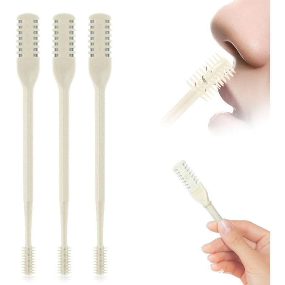 Oimg (Beige, -) 2026 2-In-1 Nasal Hair Cutter, 360 Rotating Nose Trimmer