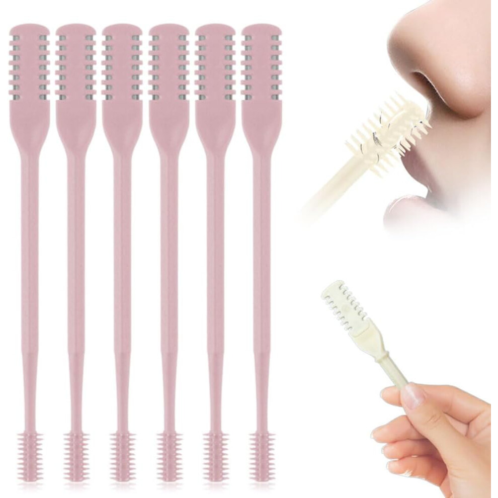 Oimg (Pink, 6 Pcs) Nasal Hair Cutter Â Portable Manual Nose Trimmer For Men Women