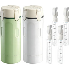 (2 Pcs, -) 4-in-1 Travel Dispenser Bottle – Refillable Leak Proof Toiletry Container
