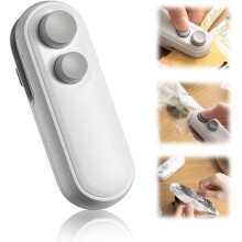 (White, -) Mini pussinsulkija leikkurilla ja magneetilla