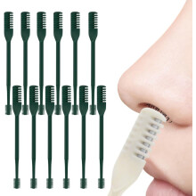 (Dark Green, 12 Pcs) 3er-Nasenhaar-Schneider, weiß, tragbar, für Reise, Pflege