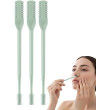 (Green, 3 Pcs) 3er-Nasenhaar-Schneider, beige, waschbar, für Reise