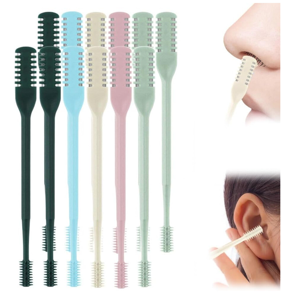 Oimg (12 Pcs, -) 2 In 1 Nasal Hair Cutter Â Double Sided Trimmer With Ear Picker, 5Pcs