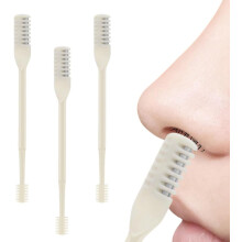 (White, 3 Pcs) Nasal Hair Cutter – Portable Manual Nose Trimmer for Daily Use