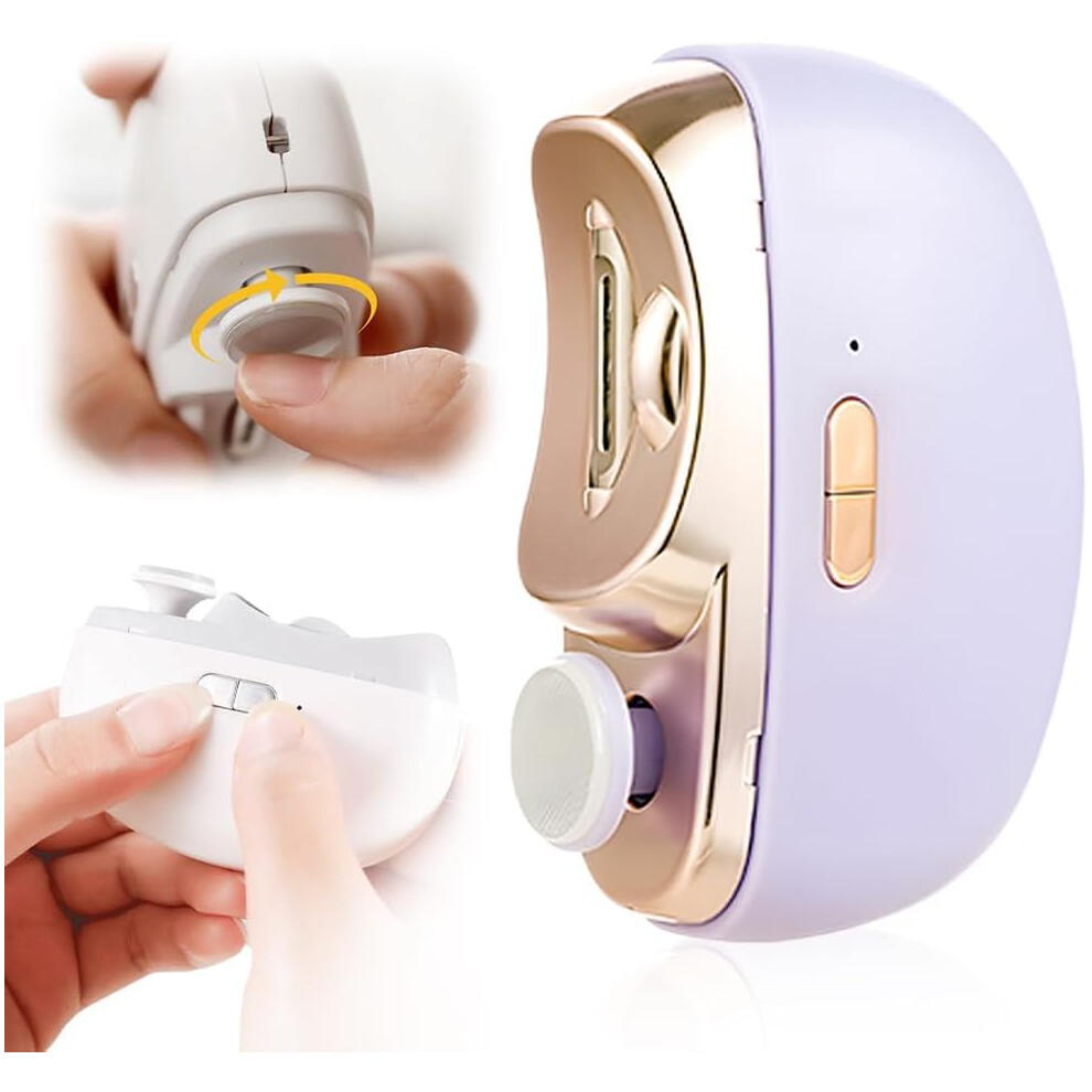 Oimg (Purple, -) 2025 Electric Nail Clipper, 2 Speeds Pink