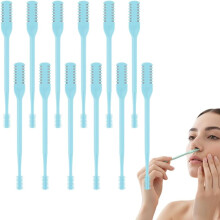 (Blue, 12 Pcs) 2 in 1 Nasal Hair Cutter – Double Sided Nose Trimmer, Washable