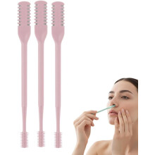 (Pink, 3 Pcs) 2 in 1 Nasal Hair Cutter – Double Sided Nose Trimmer, Washable