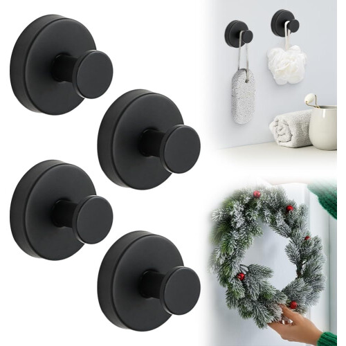 (Black, -) Imukuppi koukut oven seppeleille