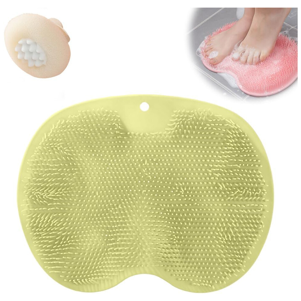 Oimg Green (, -) Shower Foot & Back Scrubber Â Silicone Mat With Suction Cup For Bath