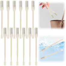 (Beige, 12 Pcs) Nasal Hair Cutter – Portable Manual Nose Hair Knife for Travel