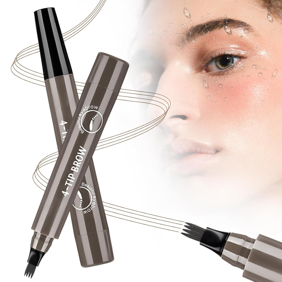 Oimg (Gray, -) Microblading Eyebrow Pencil Â Waterproof 3D 4-Tip Brow Pen For Women