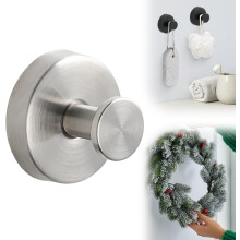 (Silver, -) 2er-Saugnapf-Kranzhaken, gold, für Tür, Fenster, Deko
