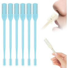(Blue, 6 Pcs) Bærbar nesehårklipper – dobbeltsidig 360 roterende trimmer