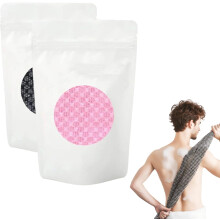 (2 Pcs, -) Exfoliačný sprchový uterák, drhnička chrbta pre ženy a mužov