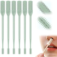 (Green, 6 Pcs) Cortador Nariz 360, Dupla Face Rotativo, Viagem e Depilação
