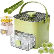 (Green, -) 48 kostek, výrobník ledu se snadným lisovacím víkem