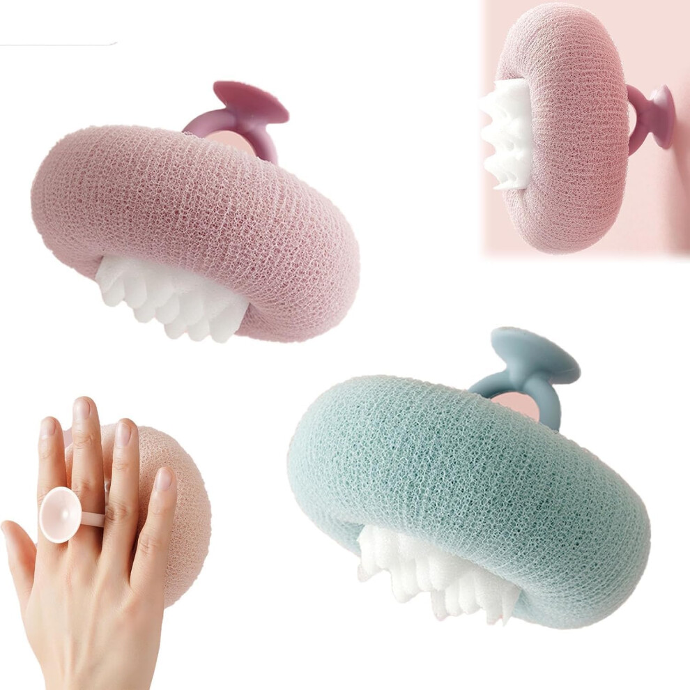Oimg (Style_name, -) Super Soft Sunflower Suction Cup Bath Ball Â Exfoliating Sponge, 4Pcs