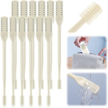 (Beige, 12 Pcs) 1er-Nasenhaar-Schneider, 360 drehbar, für Reise, Pflege