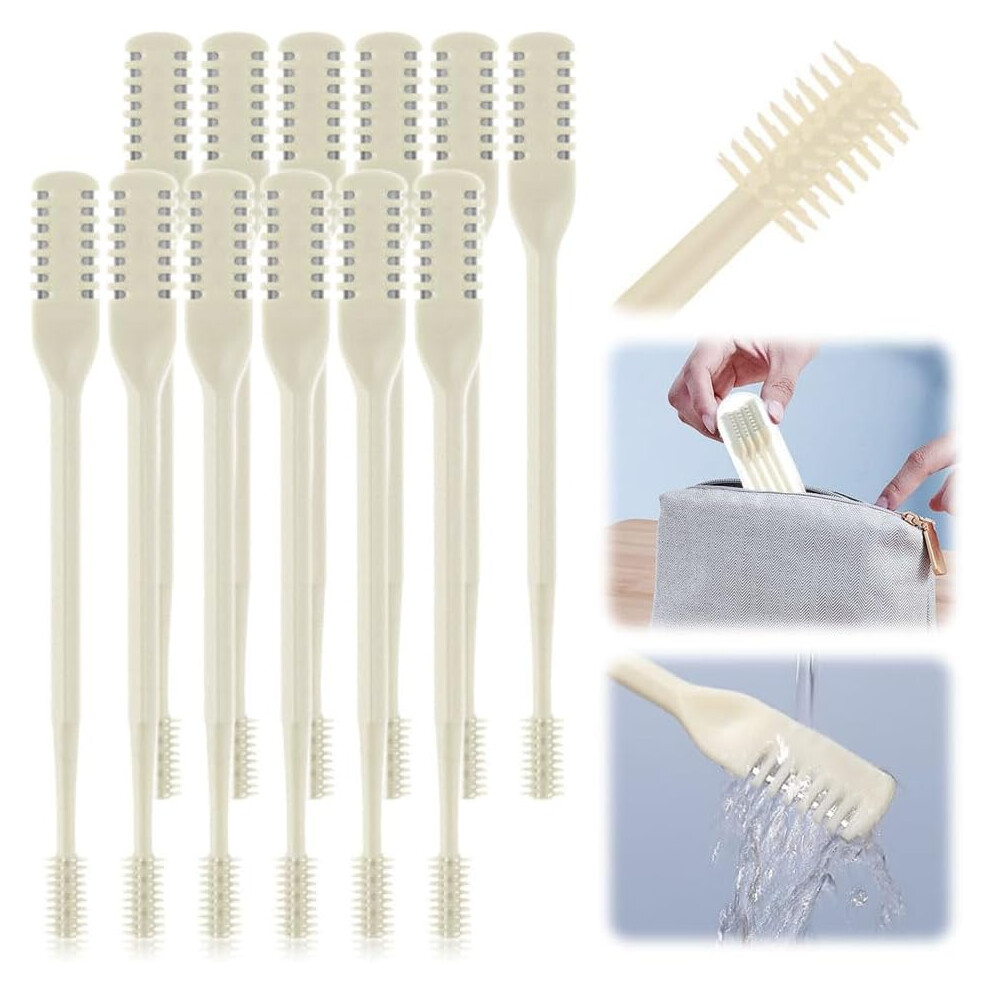 Oimg Beige (, 12 Pcs) Nasal Hair Cutter Â 360 Rotating Double-Sided Nose Trimmer For Travel