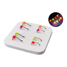 8Pcs Fly Fishing Hook Fluorescent Effect For Enhances Visibilities Underwater