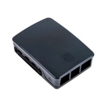 Raspberry Pi Plastic Case for use with Raspberry Pi 4B in Black Grey