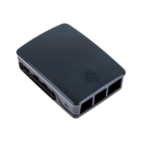 Raspberry Pi Plastic Case for use with Raspberry Pi 4B in Black Grey