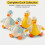 (2pcs White, -) Iso keltainen ankka squishy lelu 5