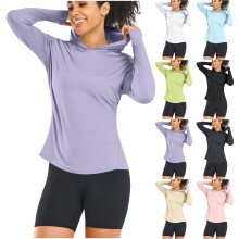 UPF50+ Long Sleeve Sun Shirt for Women Cycling Camping Hiking Beach Vacation 2 XXL