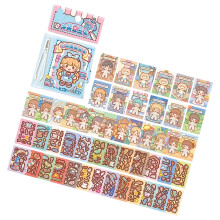 Interactive Kids Creative Dress Up Sticker Book Reusing Paper Sticker Designs Blue