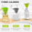 (Color B, -) 9pcs Silicone Collapsible Kitchen Funnels for Bottles 4