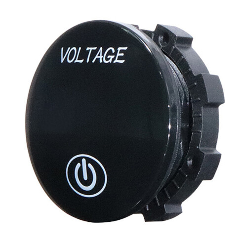 Waterproof Auto Voltmeter Gauge Voltage Checker with Touch Activation Switches Green