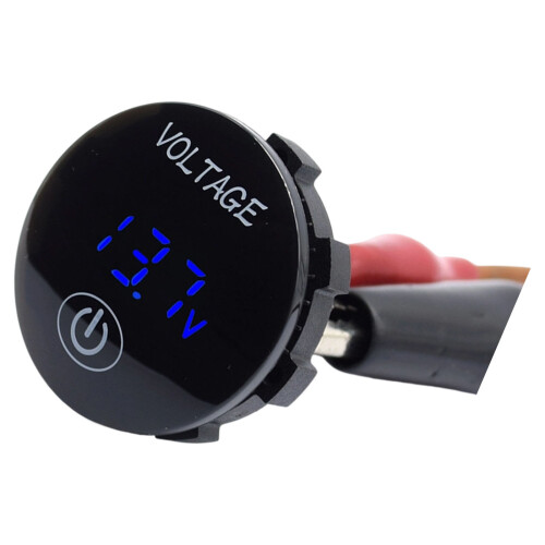 Waterproof Digital Voltmeter With LED Display Voltage Meter For Vehicle Marine Blue