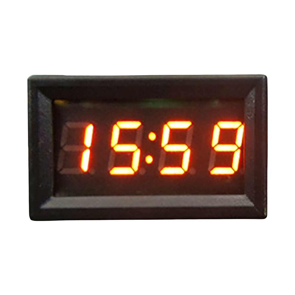 Voltage Gauge With Temperature Clock Display And 100Cm External Probes For Car Yellow 7754004628410