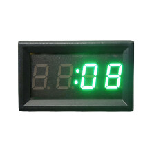 3 In 1 Car Digital Voltmeter With Temperature Monitor And Clock LED Display Green