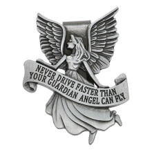 Auto Interior Decoration Ornament Metal Angel Safety Charm Car Accessory Visors Type A