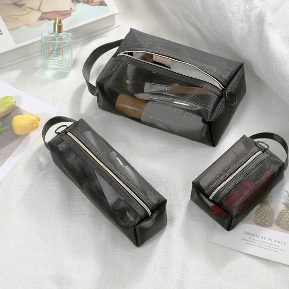 Cosmetic Pouch Mesh Cosmetic Bag Mesh Makeup Bag Travel Toiletry Bag for Womens 3