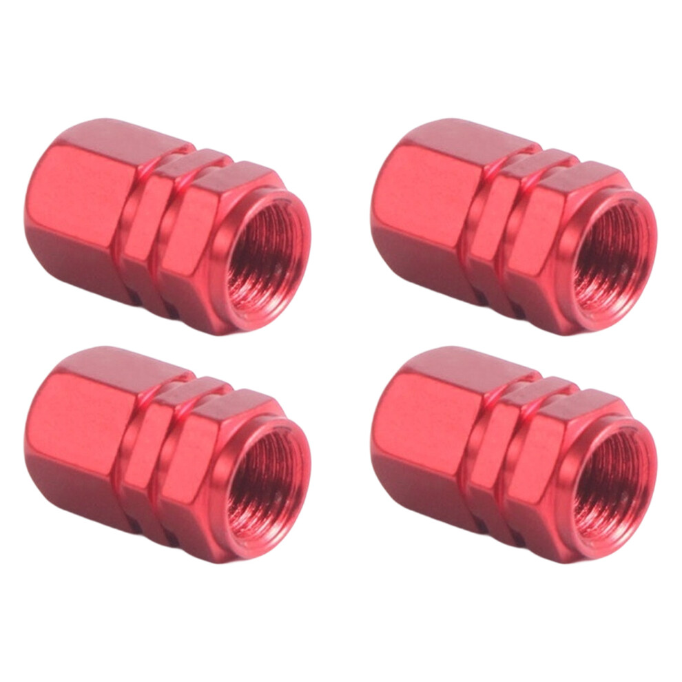 4Pcs Car Truck Motorcycle Bike Wheel Tire Tyre Dust Adapter Stem Cap Cover Red 7754004655584