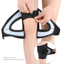 Nylon Knee Brace Equipped with Bidirectional Adjustment for Pressure Control Black L