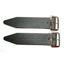 Leather Kilt Strap and Buckle 5" Extender Extension 1.5" wide  x 2 (Pair) Black