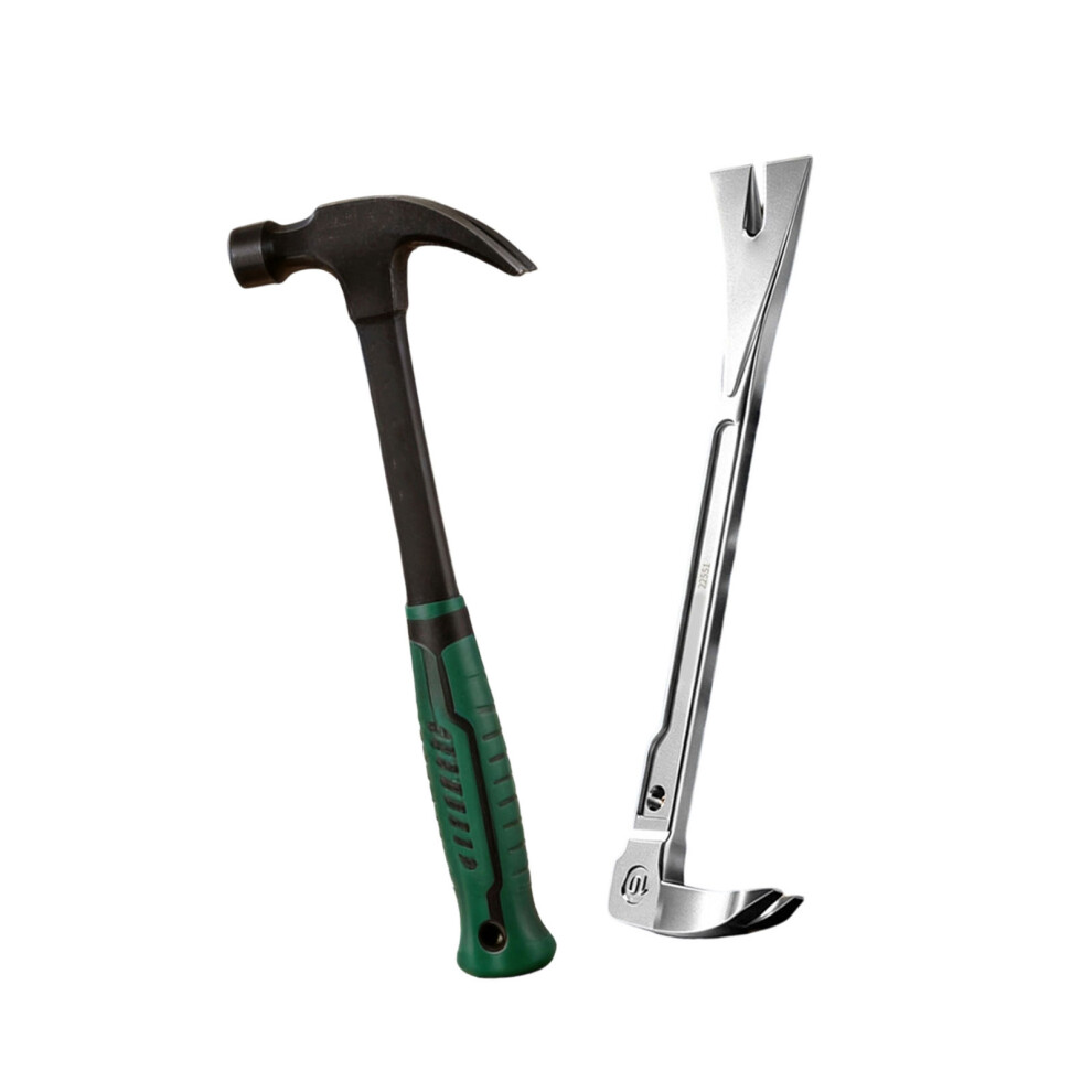 Professional Steel Paws Hammer And Pry Bar Set For Woodworking And Demolitions 10 Inches 7754004589964