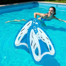 Swimming Frogs Paddles Swim Training Hand Paddles With Adjustable Black and blue child