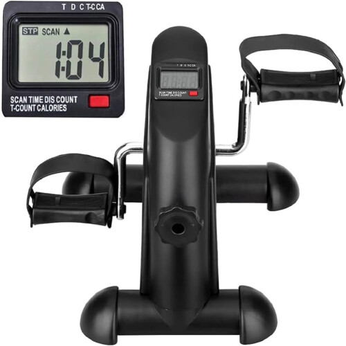 Himaly Mini Exercise Bike Pedal Exerciser Leg Arm Cycle LCD Display