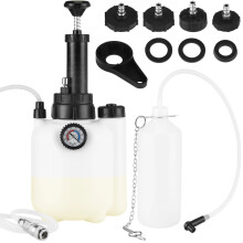 Universal Brake Bleeder Vacuum Pump Set Includes 1L Waste Bottle Multiple Adapter