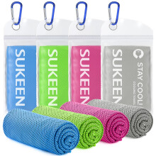 Sukeen Cooling Towel 4 Pack (40"x12"), Cooling Towels for Neck,Cool Down Towel,S