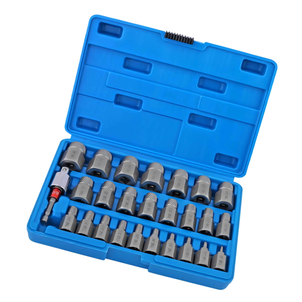 27Pcs Broken Screw Extractor Set High Strength Alloy Steel For Rusted Bolts 7754004598805