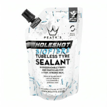 Peaty's Holeshot Biofibre Tubeless Tyre Sealant - Fast Acting Puncture Repair for Bikes, Seals Up To 6mm Holes, Tubeless Sealant for MTB, Road & Grav